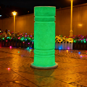 Poteau <span class=keywords><strong>de</strong></span> signalisation routière LED, avertisseur anti-collision, poteau fixe au sol, colonne mobile, multicolore, télécommandé, pour aménagement paysager, Noël, Halloween - Product Image 4