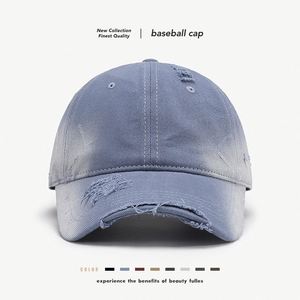 Casquette de baseball unisexe 6 panneaux en coton 100% délavé, doux, déchiré et teint, style mode outdoor, pour toutes les saisons, vente en gros - Product Image 2