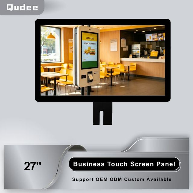 27 Inch Glove Touch Support PCAP Touch Screen Anti Glare Commercial Touch Panel