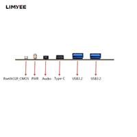 Nouvelle carte mère industrielle de bureau NUC LIMYEE avec processeur AMD R2314 intégré, interface I/O riche USB2.0/3.2 DP/HDMI Type-C DC12V/19V