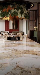 Grande <span class=keywords><strong>dalle</strong></span> de pierre frittée Shangri-La Pandora, grain sec poli, 9 mm d'épaisseur, étanche, écologique, pour hôtels, avec joint continu gauche-droite - Product Image 5