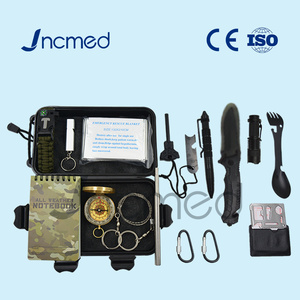 <span class=keywords><strong>Kit</strong></span> de Supervivencia NEGRO, Bolsa de Primeros Auxilios, Equipo de Supervivencia |   para excursionistas, campistas y cazadores - Product Image 1