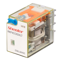 Shenler RKF4CO024LT 4 Tiang 6A 24VDC Miniatur Relai Tujuan Umum Tombol Uji LED Modul Dc Solid State Relay 200a
