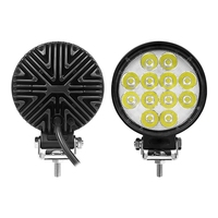 Feux de travail LED pour voiture Zhenxin, ronds, 39W, 12 LED, 6000k, feux antibrouillard auxiliaires, phare modifié, ajustement universel