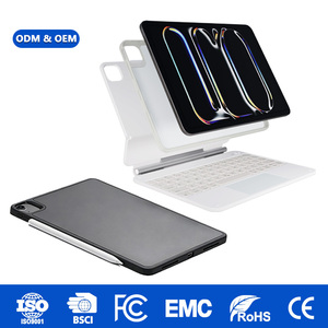 คีย์บอร์ดไร้สายอัจฉริยะระดับพรีเมียมจากโรงงาน รุ่น 7 RGB Backlit ปรับแต่งภาษาได้ พร้อมทัชแพด สำหรับ iPad 11 นิ้ว / 13 นิ้ว (อุปกรณ์เสริม) - Product Image 1