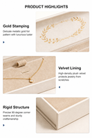 Boîte cadeau pour collier personnalisée, emballage de bijoux de luxe avec estampage à chaud en or et finition de surface haut de gamme pour bijoux