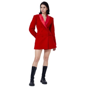 Abito Blazer in velluto Slim Fit doppio petto manica lunga donna OEM - Product Image 1
