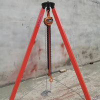Treuil de sécurité pour le sauvetage, trépied de levage industriel avec certificat CE, protection contre les chutes, capacité de 1 à 3 tonnes, hauteur de levage de 3 à 4 mètres