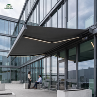 Auvent pliant manuel, auvent rétractable pour extérieur, protection contre les UV, imperméable, abri contre la pluie pour jardin, balcon, terrasse