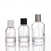Botol Parfum Kaca Silinder Desain Baru 100ml Segel Crimp 50ml Mewah Grosir 100pcs MOQ Pompa Semprot