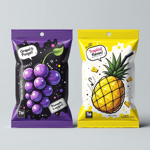 Tùy Chỉnh 100G 500G Túi Nhựa Gummy Kẹo Nhiệt Niêm Phong Nhựa Kẹo Wrapper Thạch Thực Phẩm Kẹo Bao Bì Túi - Product Image 1