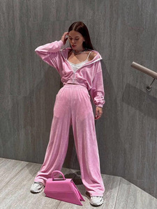 RUIQUWIN New Arrival Two Piece Sweatsuit Set <strong>Women</strong> Zipper <strong>Straight</strong> <strong>Leg</strong> Wholesale Tracksuits <strong>Jogger</strong> Sets Solid Trendy Activewear - Product Image 4