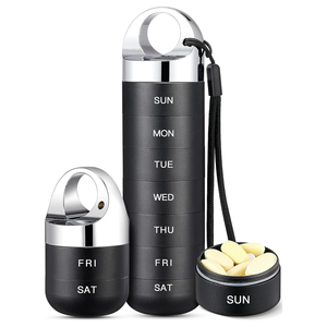 High End Waterproof Aluminum Alloy Pill Case Compact Travel Medicine Storage
