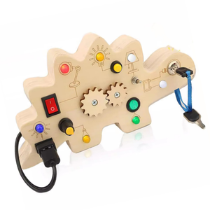 Circuit d'activités de dinosaure OKYN-G6601, planche d'activités lumineuse, bricolage, matériaux physiques faits à la main - Product Image 1