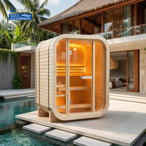 Sauna Pod maritime résistant au vent en pin thermocellé avec verre, certifié AS/NZS, Wi-Fi intelligent, 240V, DDP NZ Coastal Lodge - Product Image 1
