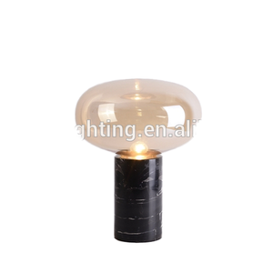 Xct3419 hiện đại đương đại màu đen Đá Cẩm Thạch Khói Màu Xám Cognac <span class=keywords><strong>Glass</strong></span> LED bảng đèn mới lạ bóng râm cho trong nhà cho đọc sách trong nhà - Product Image 1