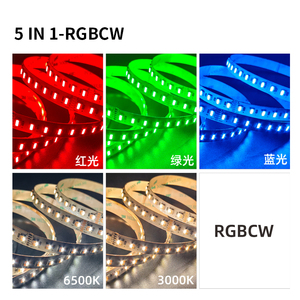 Dc24v 12 mét PCB 5050 SMD 96LEDs/M 5 trong 1 rgbcw 5 m/cuộn IP20 đầy màu sắc <span class=keywords><strong>LED</strong></span> Strip/Thông minh Strip ánh sáng - Product Image 2