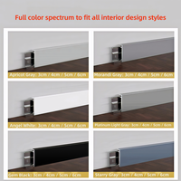 Plinthe en aluminium moderne, flexible et pliable pour la protection des murs courbes de villa, durable, résistante à l'humidité, pour intérieur