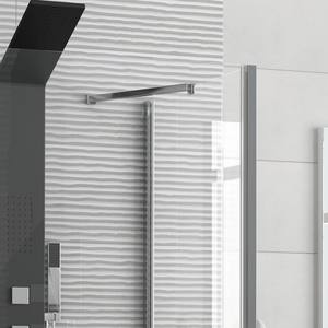 Kamalu K2800AS2 Moderna Cabina Doccia a Tre Lati 70x95x70 con Porta a Battente Senza Telaio in Vetro e Alluminio Pieghevole Spazzolato per Hotel e Ville - Product Image 4