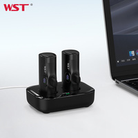 WST Mobiele Voeding Mini station d'accueil à affichage numérique 5000mAh PD 20W batterie externe à charge rapide avec conception de prise et de queue