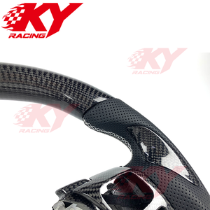 Volante Deportivo Personalizado con Empuñaduras de Cuero Perforado de Fibra de Carbono Real para Lexus RCF Sport RC 200T IS ISF ES250 IS250 IS300 - Product Image 2