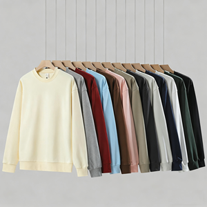 Novos Moletons Masculinos de Gola Redonda em Tecido Pesado de 380gsm e Moletons Femininos Plus Size em French Terry para Impressão - Product Image 1
