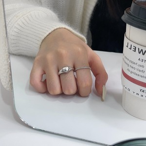 Yinruitai S925 Sterling Silver Heart Shaped <b>Open</b> <b>Ring</b> Minimalist Stackable Women's Fashion Jewelry Gift - Product Image 3