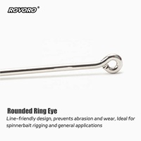 ROVORO Vente en gros 2/0 # -6/0 #   Hameçons de spinnerbait en acier à haute teneur en carbone pour la pêche au black-bass et au brochet, revêtement nickel noir/naturel/PTFE