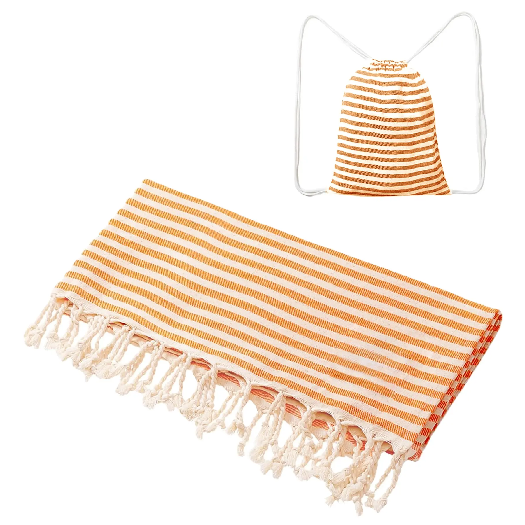 Serviette de plage turque douce de première qualité 100% coton à séchage rapide serviette de plage sans sable hautement absorbante avec sac
