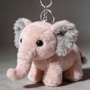 Llavero de Peluche de Elefante Rosa Personalizado, Adorable y Suave, para Niños y Amantes de los Animales - Product Image 1