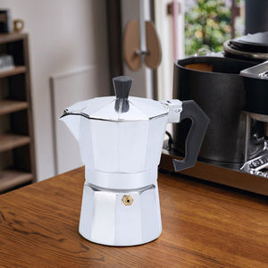 Design classico italiano 2-Cup argento metallo moka Set di caffè Cross-Border europeo elettrodomestici all'ingrosso caffettiere tè - Product Image 2