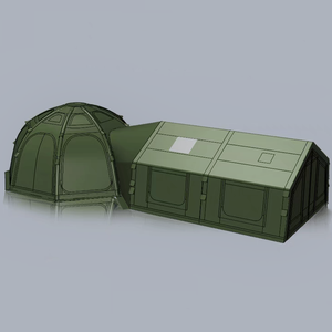 <b>Large</b> Combination Outdoor Air <b>Tent</b> Double Layer Four-season Waterproof Inflatable Camping Family Two Bedrooms for 8-10 Person DY - Product Image 2