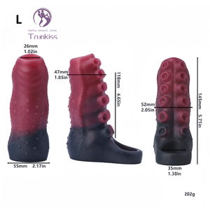 Ensemble de gode à tentacules de poulpe Produit de sexe adulte doux avec ventouse forte Verrouillage efficace du sperme <span class=keywords><strong>Préservatif</strong></span> de gode portable pour hommes - Product Image 4