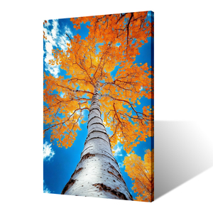 Peinture d'impression d'arbre de <span class=keywords><strong>bouleau</strong></span> d'art de toile de paysage moderne avec l'impression numérique Serene Lake - Product Image 3