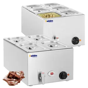 Stainless Steel Electric 110v Bain Marie Chocolate Pot Buffet Temperature Control Soup Food Warmer Bain Marie Water Bath