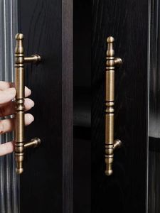Hot Sale European <strong>Style</strong> Long Solid <strong>Antique</strong> Brass Wardrobe Handle Bronze Kitchen Cupboard Handles Cabinet Shoecase Pulls - Product Image 4