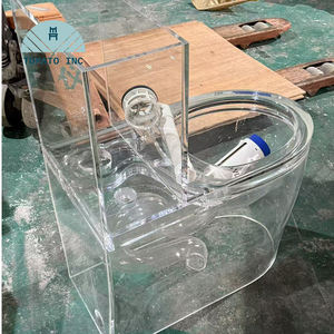 โถสุขภัณฑ์แบบซิฟอนหมุนวนพิเศษ ป้องกันกลิ่น ผลิตจากอะคริลิก สำหรับห้องน้ำ โรงแรม และวิลล่า - Product Image 1