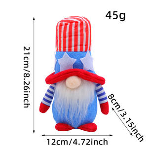 ของเล่นตุ๊กตาห้าดาวลายทางสไตล์ฮ่องกงและรักวันเอกราชของอเมริกา1ชิ้น - Product Image 2