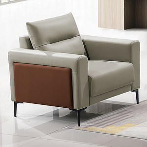 Sofá de oficina en casa de ocio moderno europeo sofá de cuero de silicona 1 + 1 + 3 asientos sofá conjunto de sofá de sala de estar - Product Image 4