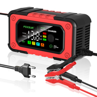 Chargeur de batterie intelligent automatique universel FOXSUR 12V 7A avec écran couleur pour moto et voiture
