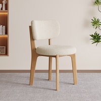 Chaise de salle à manger en bois massif nordique, revêtement en cuir microfibre, démontable, design italien moderne, pour la maison et l'hôtel