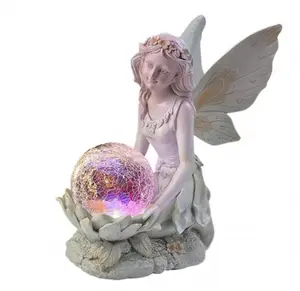 polyresin fairy statue Sitting Fairy Standing Statue Garden Decoration Ornament Gift For Home