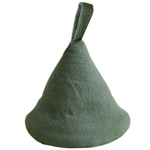 Guante de cocina de algodón con mango grueso, aislante del calor, antiescaldaduras, tapa para olla, para uso en cocina, color blanco roto - Product Image 3