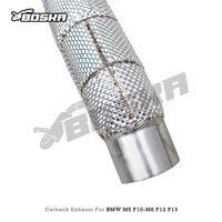 Tuyaux d'échappement en acier inoxydable pour BMW M5 M6 F10 F12 F13 F06 2012-2016 S63 4.4TT Downpipe à flux libre
