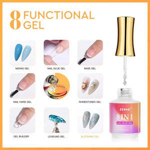 Esmalte de <span class=keywords><strong>Uñas</strong></span> en Gel Ocho en Uno, Funcional, <span class=keywords><strong>Base</strong></span> <span class=keywords><strong>para</strong></span> <span class=keywords><strong>Uñas</strong></span>, Adhesivo de Larga Duración <span class=keywords><strong>para</strong></span> Piedras Decorativas, Mezclador de Puntas de <span class=keywords><strong>Uñas</strong></span> - Product Image 5