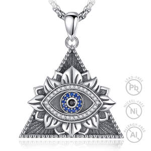 Erryshine-collar de plata de primera ley <span class=keywords><strong>con</strong></span> forma de <span class=keywords><strong>ojo</strong></span> de Diablo, colgante de plata de gyptian 925 - Product Image 1