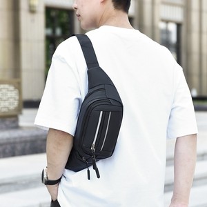 Wholesale Trendy Men's PU Crossbody Phone Bag Korean Casual Sports Chest Sling <strong>Mini</strong> <strong>Backpack</strong> for Outdoor Travel - Product Image 4