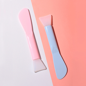 Pinceau applicateur de masque facial en silicone double extrémité avec spatule pour masque d'argile DIY et soins spa - Product Image 2