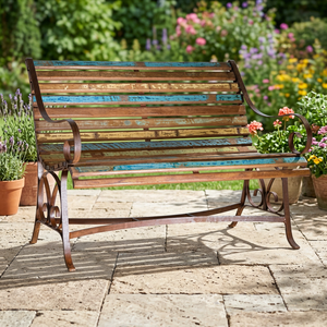Industrial & Vintage Indian Iron <b>Metal</b> Outdoor Furniture Garden Patio Hospital Park Cheap Price <b>Bench</b> - Product Image 2