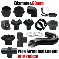 Tuyau de raccordement d'échappement pour chauffage au diesel, diamètre 60 mm, longueur 1/2 m, pour Webasto Eberspaecher